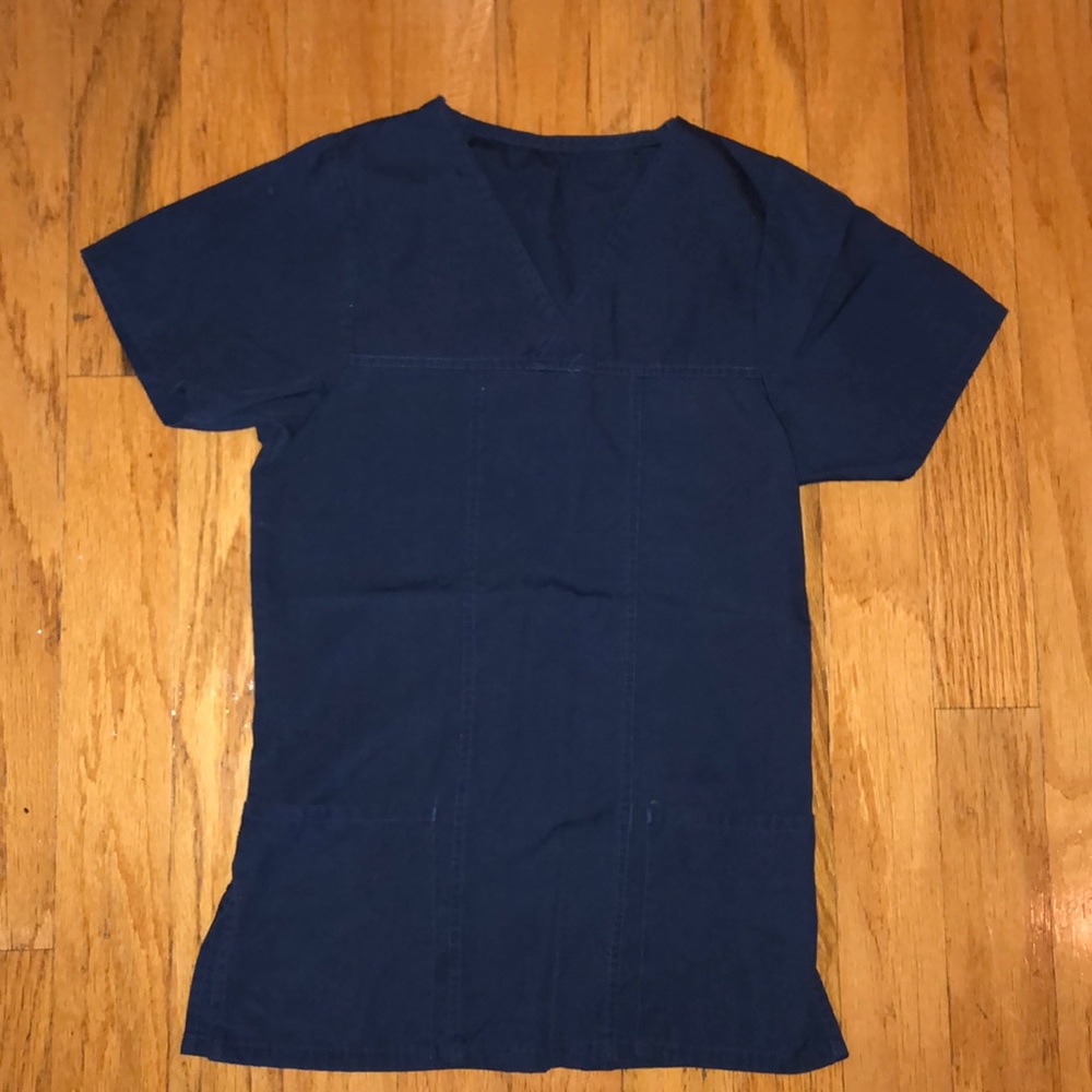 Dark Blue Scrub Top